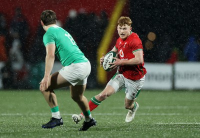 230224 - Ireland U20s v Wales U20s - U20s 6 Nations Championship - Walker Price of Wales 