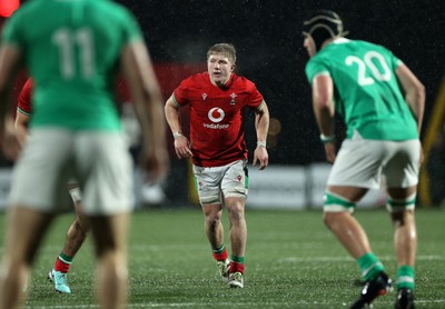 230224 - Ireland U20s v Wales U20s - U20s 6 Nations Championship - Harry Beddall of Wales 