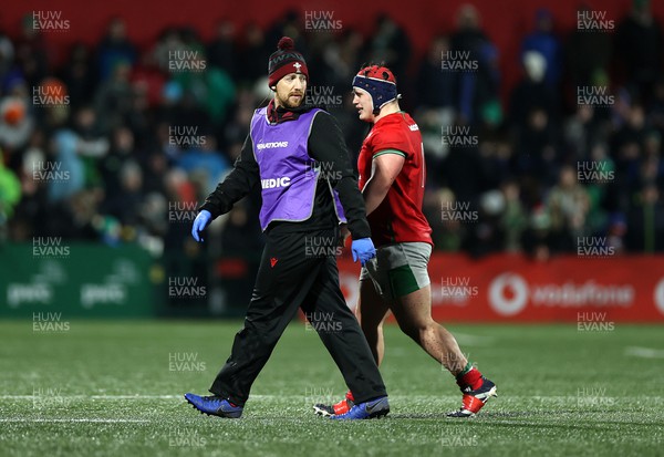 230224 - Ireland U20s v Wales U20s - U20s 6 Nations Championship - Lewis Oliva