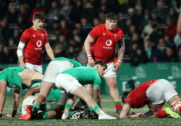 230224 - Ireland U20s v Wales U20s - U20s 6 Nations Championship - Kian Hire of Wales 