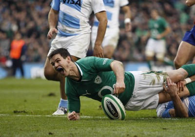 241112 Ireland v Argentina - Autumn Internationals 2012 - Jonathan Sexton scores the second try for Ireland 