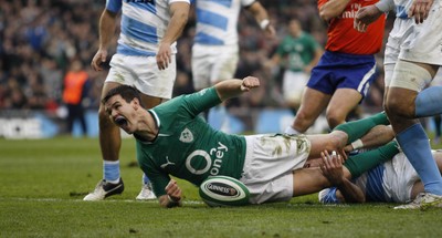 241112 Ireland v Argentina - Autumn Internationals 2012 - Jonathan Sexton scores the second try for Ireland 