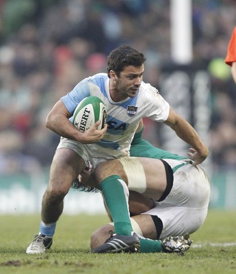 241112 Ireland v Argentina - Autumn Internationals 2012 - Martin Landajo of Argentina is tackled by Donnacha Ryan of Ireland 