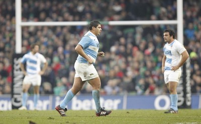 241112 Ireland v Argentina - Autumn Internationals 2012 - Maximiliano Bustos of Argentina leaves the field after being shown a yellow card 