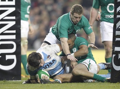 241112 Ireland v Argentina - Autumn Internationals 2012 - Juan Martin Fernandez Lobbe scores the second and final try for Argentina 