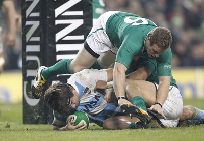 241112 Ireland v Argentina - Autumn Internationals 2012 - Juan Martin Fernandez Lobbe scores the second and final try for Argentina 