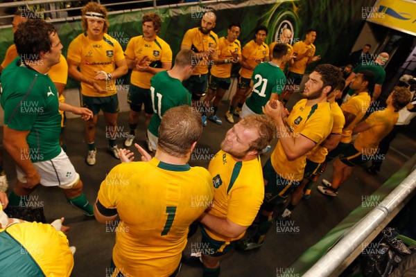 16/11/13 - Ireland v Australia - Guiness SeriesPaul O'Connell leads a dejected Ireland team into the changing rooms (c) Huw Evans Picture Agency