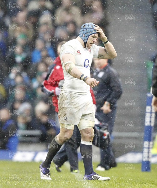 100213 - Ireland v England, 2013 RBS 6 Nations - England's James Haskell goes off to spend ten minutes in the sinbin 