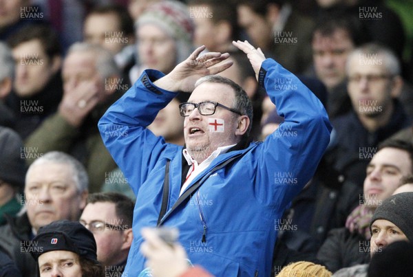 100213 - Ireland v England, 2013 RBS 6 Nations - An English rugby fan shows the emotion of the day