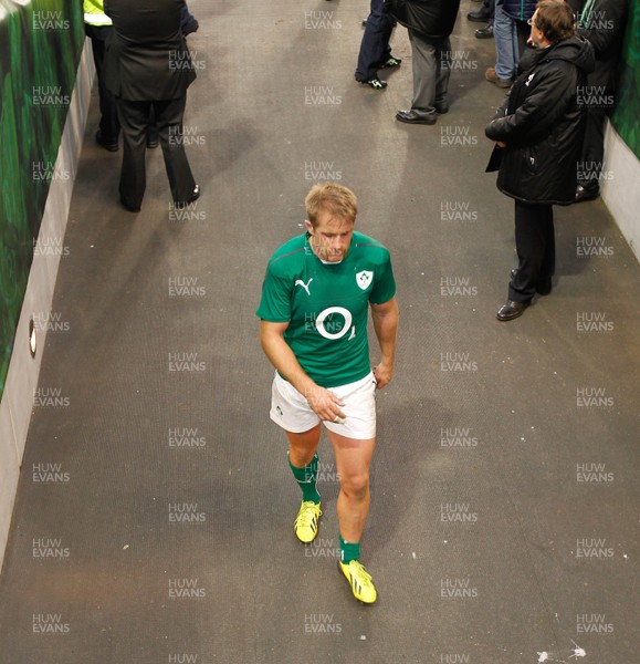 241113 - Guinness Series - Ireland v New Zealand  A dejected Luke Fitzgerald of Ireland leaves the field(c) Huw Evans Agency