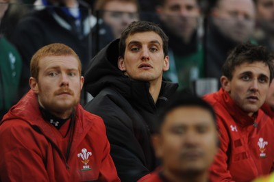 05.02.12 - Ireland v Wales - RBS Six Nations 2012 -.Sam Warburton of Wales looks on..