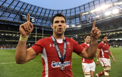 05.02.12 - Ireland v Wales - RBS Six Nations 2012 -.Mike Phillips of Wales celebrates at the end of the game..