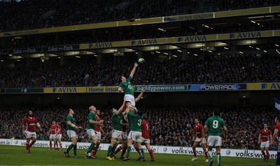 05.02.12 - Ireland v Wales - RBS Six Nations 2012 -.Ireland compete for line-out..