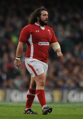 05.02.12 - Ireland v Wales - RBS Six Nations 2012 -.Adam Jones of Wales..