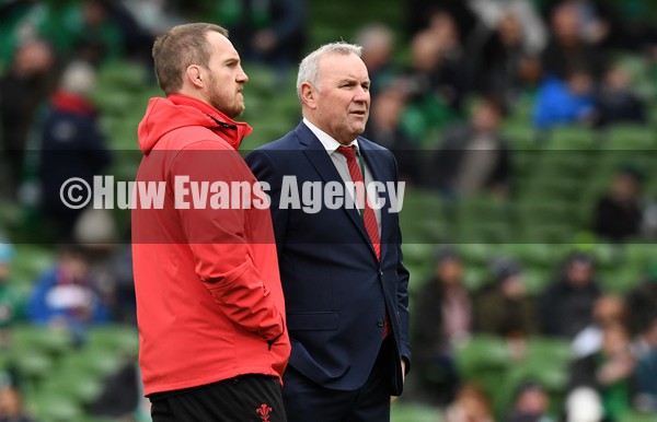 050222 - Ireland v Wales - Guinness Six Nations - Wales head coach Wayne Pivac and Gethin Jenkins