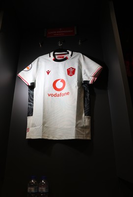 060326 - Ireland v Wales - Guinness Six Nations Championship - Louie Hennessey of Wales jersey in the dressing room before the game on his debut