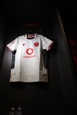 060326 - Ireland v Wales - Guinness Six Nations Championship - Louie Hennessey of Wales jersey in the dressing room before the game on his debut