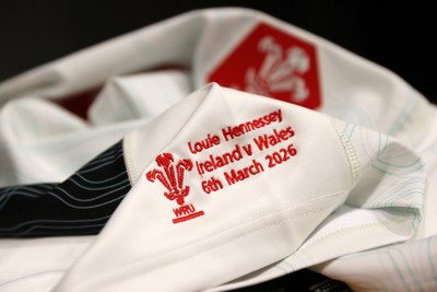 060326 - Ireland v Wales - Guinness Six Nations Championship - Louie Hennessey of Wales jersey in the dressing room before the game on his debut