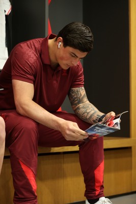 060326 - Ireland v Wales - Guinness Six Nations Championship - Louis Rees-Zammit of Wales arrives at the stadium