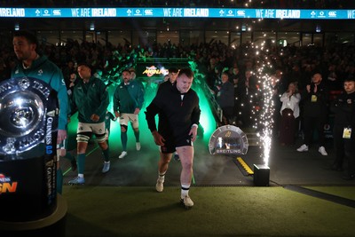 060326 - Ireland v Wales - Guinness Six Nations Championship - Dewi Lake of Wales leads the team out