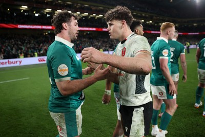 060326 - Ireland v Wales - Guinness Six Nations Championship - Eddie James of Wales shakes hands with the opposition at full time