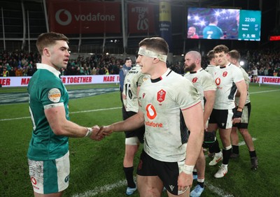 060326 - Ireland v Wales - Guinness Six Nations Championship - Joe Hawkins of Wales shakes hands with the opposition at full time