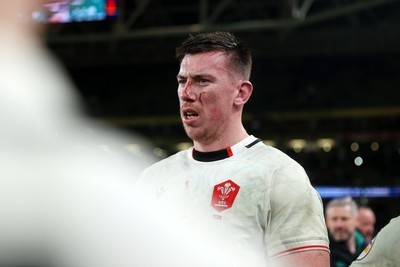 060326 - Ireland v Wales - Guinness Six Nations Championship - Adam Beard of Wales at full time