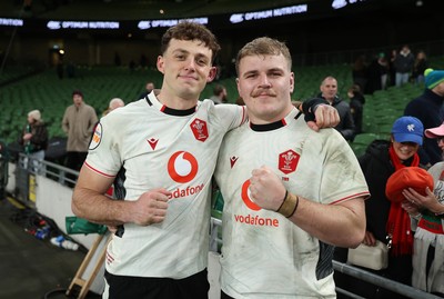 060326 - Ireland v Wales - Guinness Six Nations Championship - Louie Hennessey and Archie Griffin of Wales 