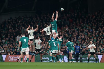 060326 - Ireland v Wales - Guinness Six Nations Championship - Jack Conan of Ireland wins the line out