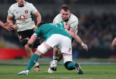 060326 - Ireland v Wales - Guinness Six Nations Championship - Dewi Lake of Wales is tackled by Jack Conan of Ireland 
