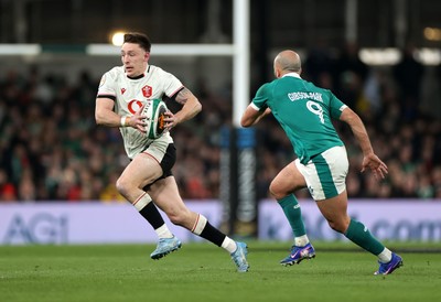 060326 - Ireland v Wales - Guinness Six Nations Championship - Josh Adams of Wales 