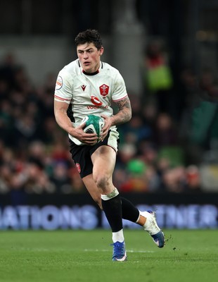 060326 - Ireland v Wales - Guinness Six Nations Championship - Louis Rees-Zammit of Wales 