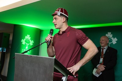 070326 - Ireland v Wales - Guinness Six Nations Championship - Louie Hennessey of Wales is presented his first cap