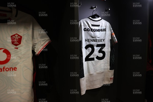 060326 - Ireland v Wales - Guinness Six Nations Championship - Louie Hennessey of Wales jersey in the dressing room before the game on his debut