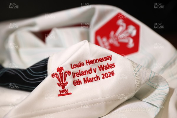 060326 - Ireland v Wales - Guinness Six Nations Championship - Louie Hennessey of Wales jersey in the dressing room before the game on his debut