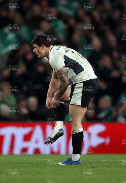 060326 - Ireland v Wales - Guinness Six Nations Championship - Dejected Louis Rees-Zammit of Wales 