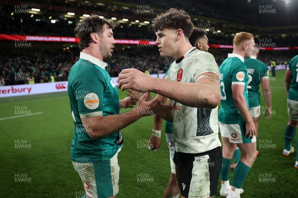 060326 - Ireland v Wales - Guinness Six Nations Championship - Eddie James of Wales shakes hands with the opposition at full time