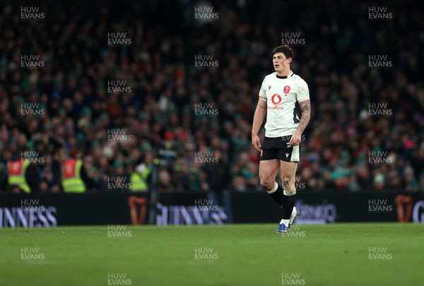 060326 - Ireland v Wales - Guinness Six Nations Championship - Louis Rees-Zammit of Wales 
