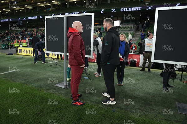 060326 - Ireland v Wales - Guinness Six Nations Championship - Wales Head Coach Steve Tandy and Ireland Head Coach Andy Farrell 