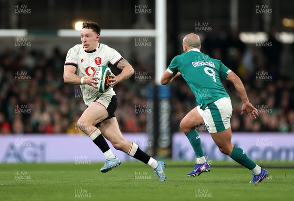 060326 - Ireland v Wales - Guinness Six Nations Championship - Josh Adams of Wales 
