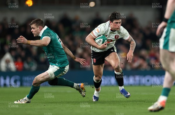 060326 - Ireland v Wales - Guinness Six Nations Championship - Louis Rees-Zammit of Wales 