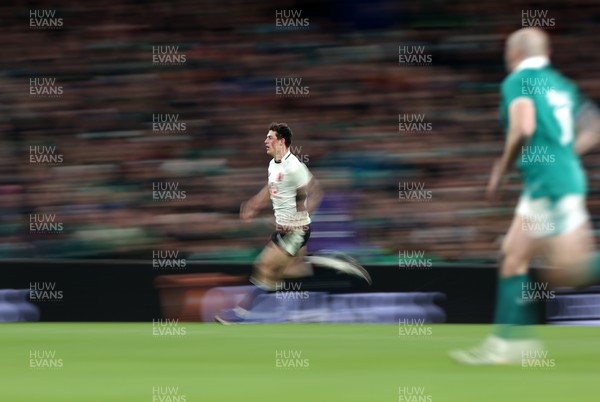 060326 - Ireland v Wales - Guinness Six Nations Championship - Louis Rees-Zammit of Wales 