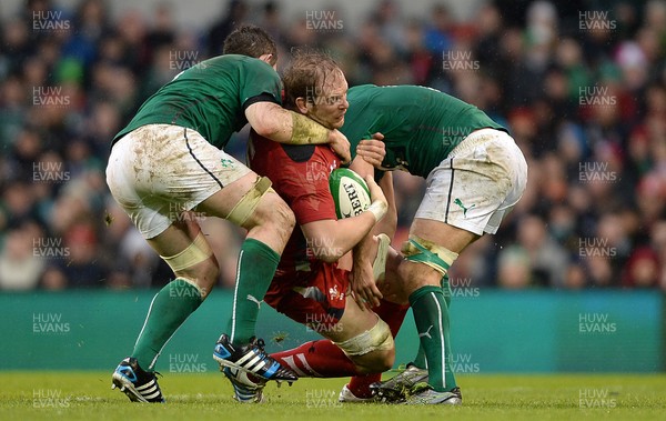 080214 - Ireland v Wales - RBS Six Nations 2014 -Alun Wyn Jones of Wales