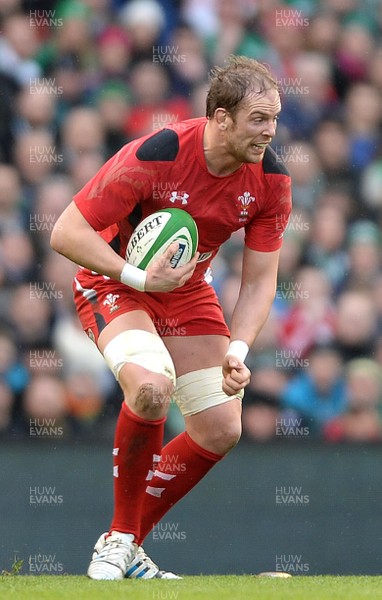 080214 - Ireland v Wales - RBS Six Nations 2014 -Alun Wyn Jones of Wales