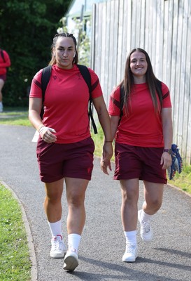 090526 - Ireland v Wales, 2026 Guinness Women’s 6 Nations - Courtney Keight of Wales and Kayleigh Powell of Wales arrive at the stadium