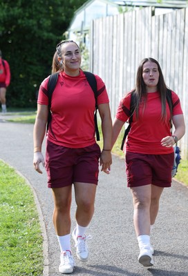 090526 - Ireland v Wales, 2026 Guinness Women’s 6 Nations - Courtney Keight of Wales and Kayleigh Powell of Wales arrive at the stadium