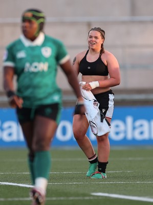 090526 - Ireland v Wales, 2026 Guinness Women’s 6 Nations - Maisie Davies of Wales continues to play despite having her match jersey ripped off