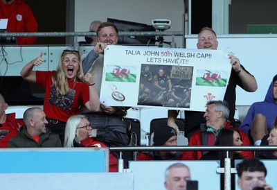 090526 - Ireland v Wales, 2026 Guinness Women’s 6 Nations - Natalia John of Wales has plenty of support on her 50th cap
