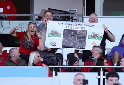 090526 - Ireland v Wales, 2026 Guinness Women’s 6 Nations - Natalia John of Wales has plenty of support on her 50th cap