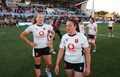 090526 - Ireland v Wales, 2026 Guinness Women’s 6 Nations - Carys Cox of Wales and Kayleigh Powell of Wales at the end of the match 
